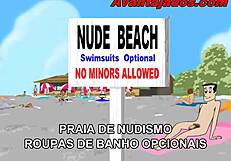Gay beach party at the nudist shore