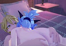 Ganyu from Genshin Impact in 3D hentai video