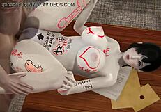 A hot girl in a 3D animated porn video gets cum inside her vagina