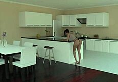 Beautiful girls with amazing bodies live in the house in this anime