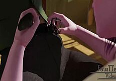 Raven in some hot cartoon action after school