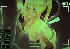 Animeanime's blonde girl enjoys herself to the utmost