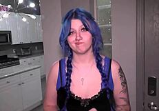 The babysitter seduces the older man and gives him a deep blow job and then they have sex
