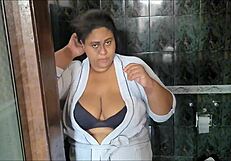 Mature teacher and student in hot homemade video action