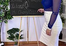 Beautiful woman in her prime, glasses and all, explains the clitoris in a very seductive manner
