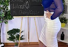 Beautiful woman in her prime, glasses and all, explains the clitoris in a very seductive manner