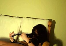 Emilia, a Romanian girl, enjoys solo pleasure by massaging her clitoris
