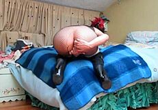 Madura Ecuadorian enjoys anal sex with black stockings