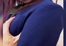 A young Japanese woman has sex in a classroom setting