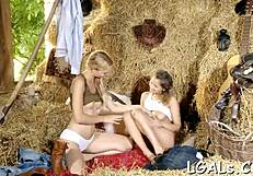 Beautiful teenage girl with small breasts and great masturbation skills gets her pussy licked by another hot girl