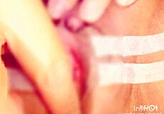 Clit sucking with bondage and toys in a homemade video