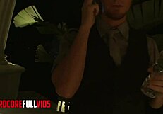 Redhead gets a special birthday gift – a double penetration