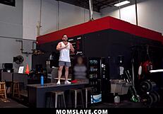 Stepmoms and stepdaughters work out and get kinky together