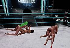 Virtual wrestling match with a hot bikini contest in the second life