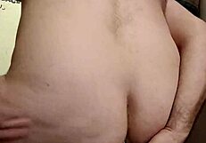 Baseball bat fetish for nipple play and anal sex