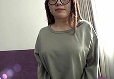 Serious-Looking H-Cup Tutor Kohaku-San Enjoys Nipple Play in Wild Session