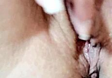 Young white girl's self-pleasure journey with her wet pussy
