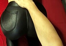 Naughty wife in nylon shows her big natural tits