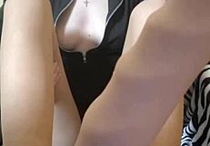 Beautiful Elza is a BDSM mistress with a big dildo