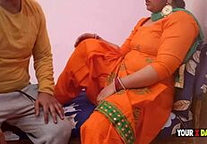 punjabi bhabhi gets non-stop chudai bent over by servant ramu