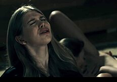 Lesbians engage in a group sex act after a cult ritual sacrifice