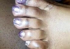 Foot fetish fun with toejob and cock worship