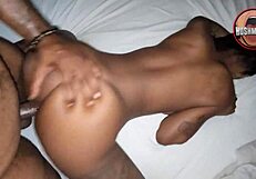 just a week after turning 18, lil zaza gets creamy backshots from my homeboy's big black cock.