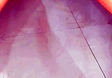 Anal sex of a caged latex femboy with an orgasm from pegging