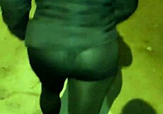 A mature woman with big ass in transparent stockings, part 1
