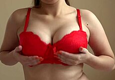 Wow! A Milf with Big Tits Fingers Her Hairy Pussy in Homemade Clip!