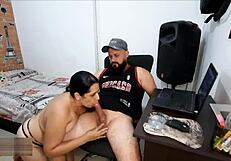 my mother-in-law was so horny she begged me to bang her, ending with cum on her belly in spanish porn