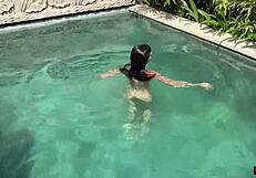 Katty West Squirts Powerfully and Takes Hot Cum in Mouth in Wettest Video