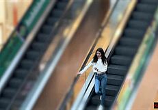 Skinny Teen Flashes Wet Jeans with Public Pee in Shopping Mall