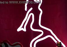 Busty blonde pole dancer gets fucked by a lucky barman