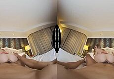 Rory Knox enjoys VR sex with a black guy’s huge cock