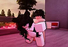 The girl is asking to be fucked in all holes on Roblox