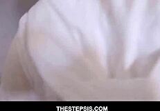 Horny stepbro pounds his hot stepsister doggystyle with raw energy.