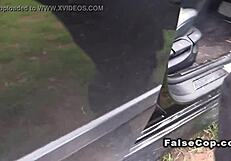 Come on, watch this tattooed babe bang hard in a police car!