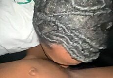 we got caught outdoor by his babymomma during deepthroat
