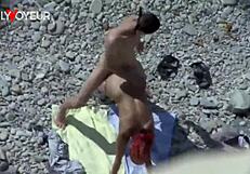 Curvy MILF craves public thrills on the beach