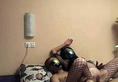 A sexy cowgirl in fishnets gets fucked hard from behind