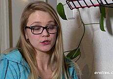 Holly exposes herself and wanks in the hallway