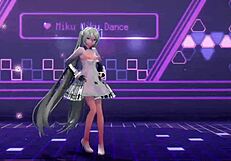 Hatsune Miku's tiny tits in combinaton with cynical outfit