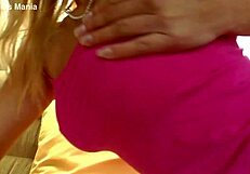 Blonde Slut Teases with Glass Dildo Solo