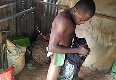 The handsome guy received a portion of hot sperm