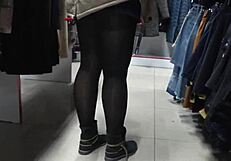 Voyeur in changing room, watching juicy figures