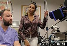 Miss Mars receives a portion of hot sperm from a generous guy