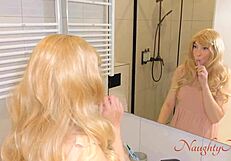 Step-Mom Flashes Hairy Underwear Without a Care to Tease