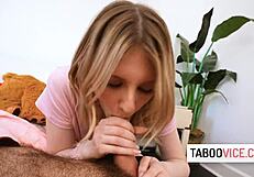 stepdaughter's spanking led to a rough pov fuck with melody marks.