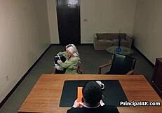 Housewife throats and titty bangs in principal’s office